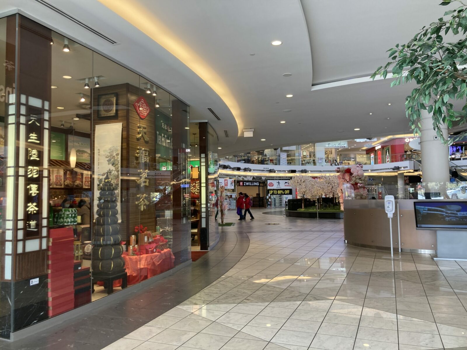 The inside of a mall near Vancouver with all Asian stores