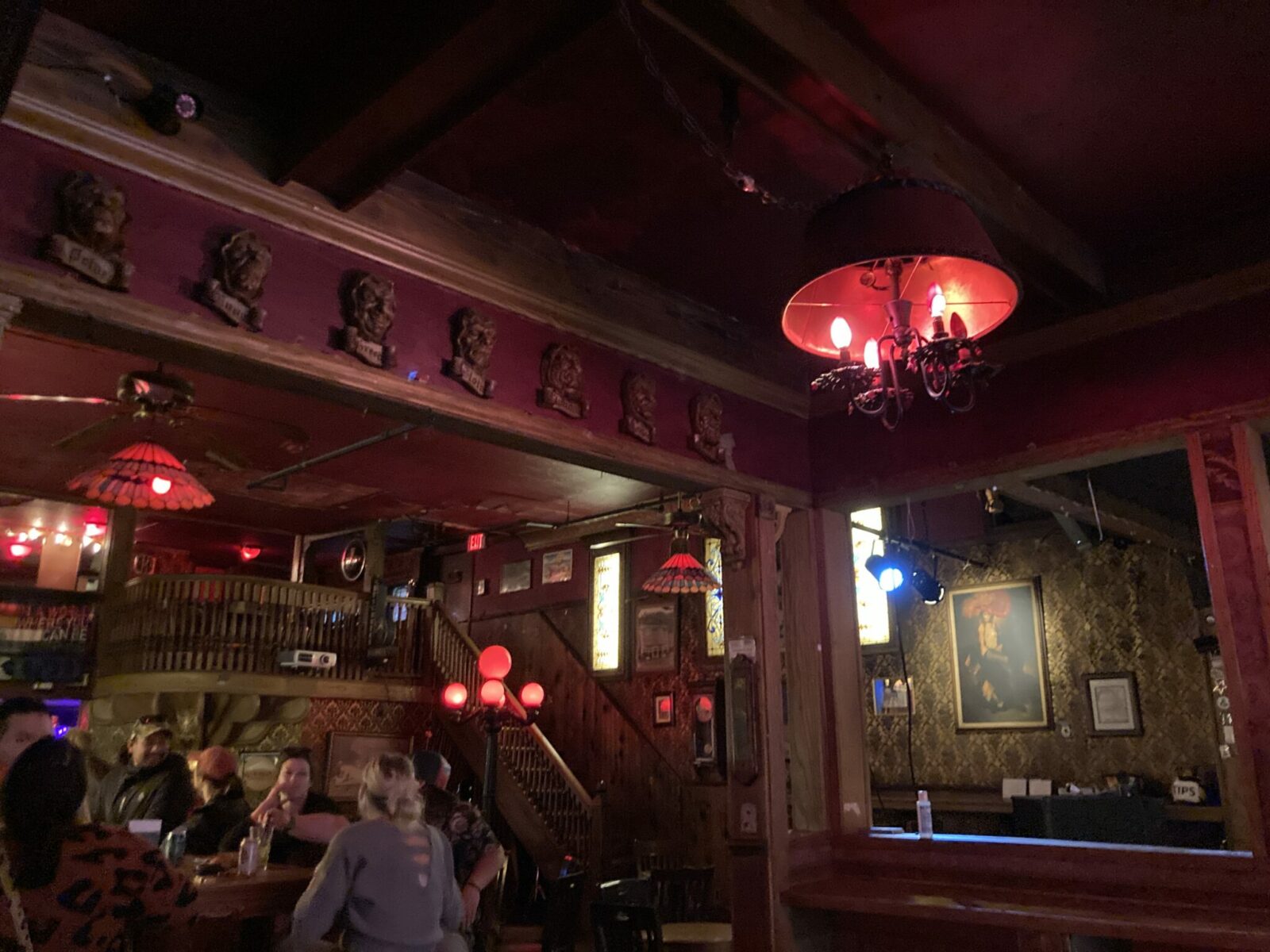 Interior of a bar with Victorian decor