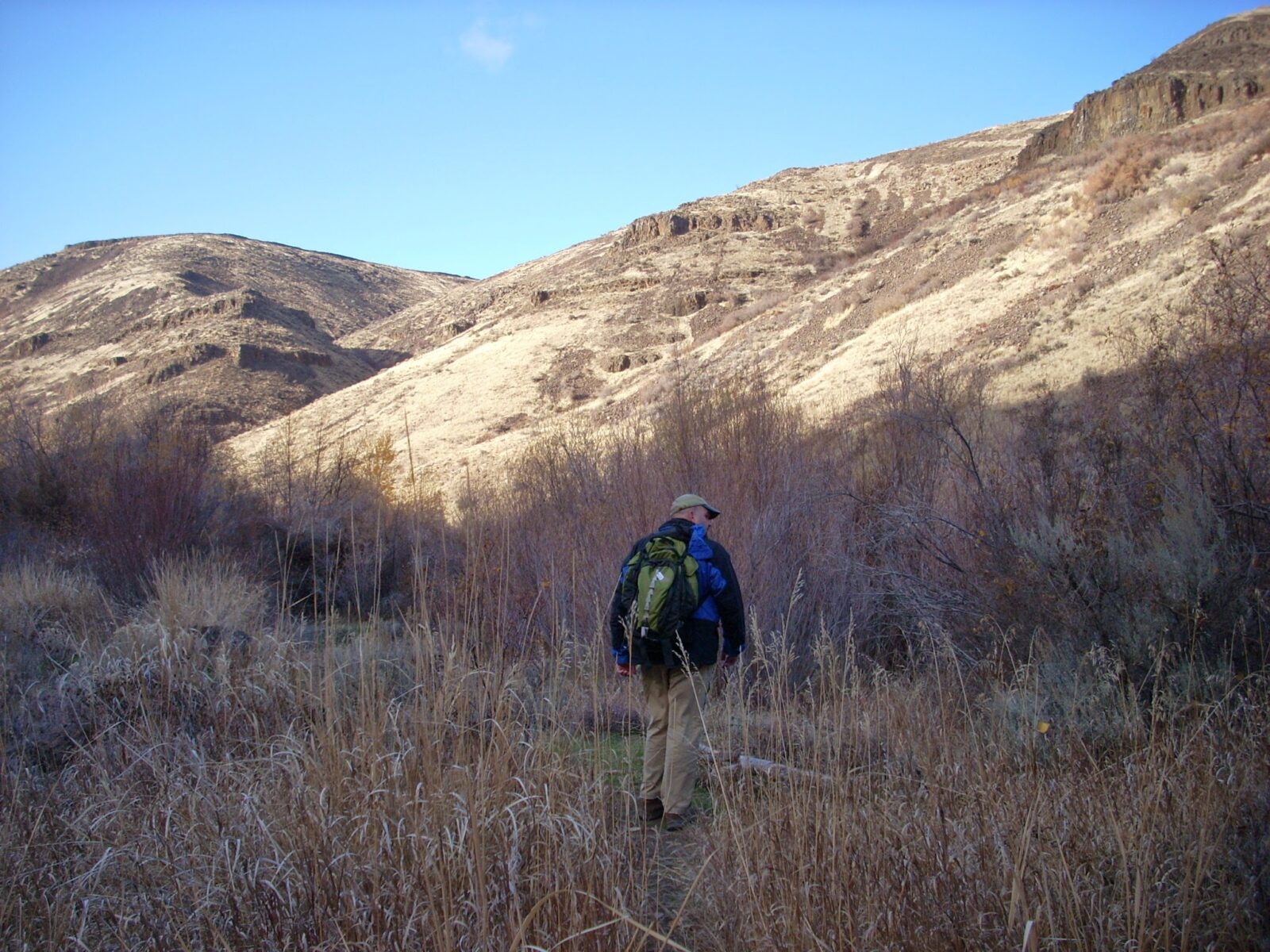 Canyon walls with a person in the foreground