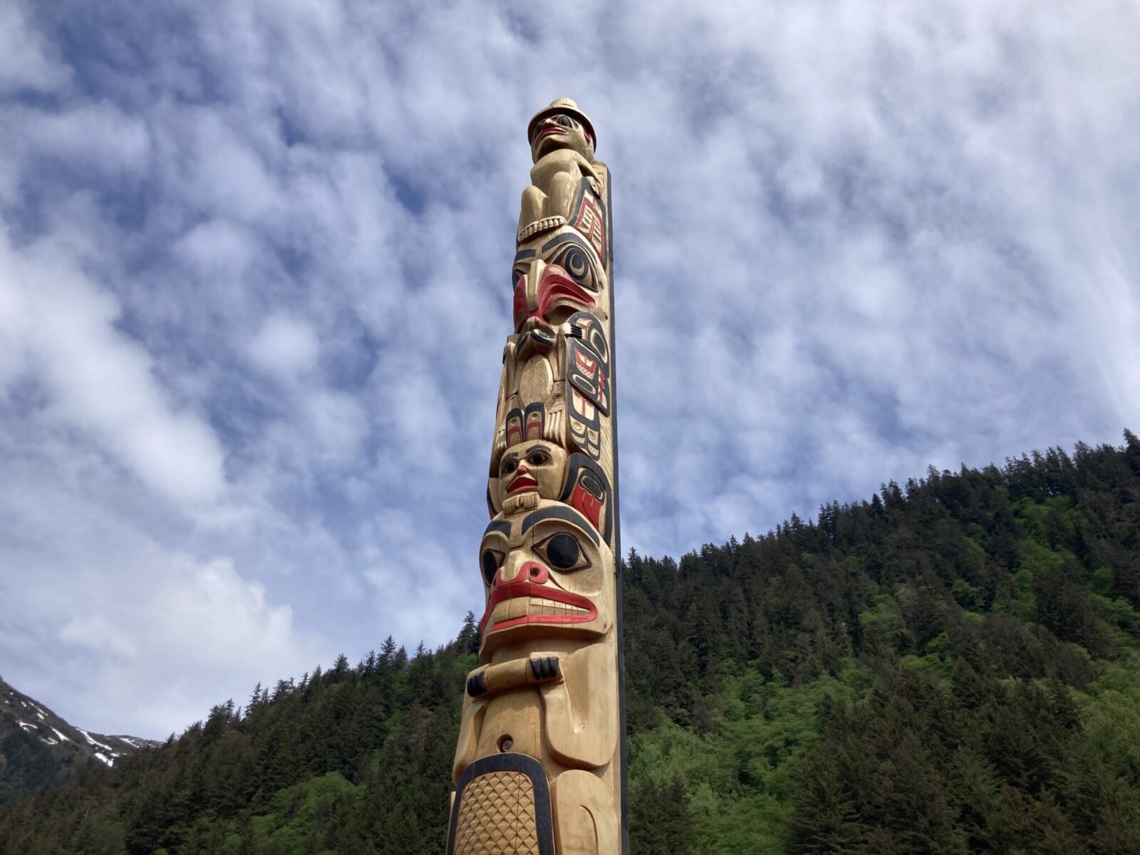 Totem pole in Juneau